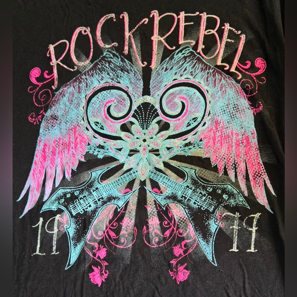 NEW ROCK REBEL JUNIORS LARGE TEE - Picture 2 of 4